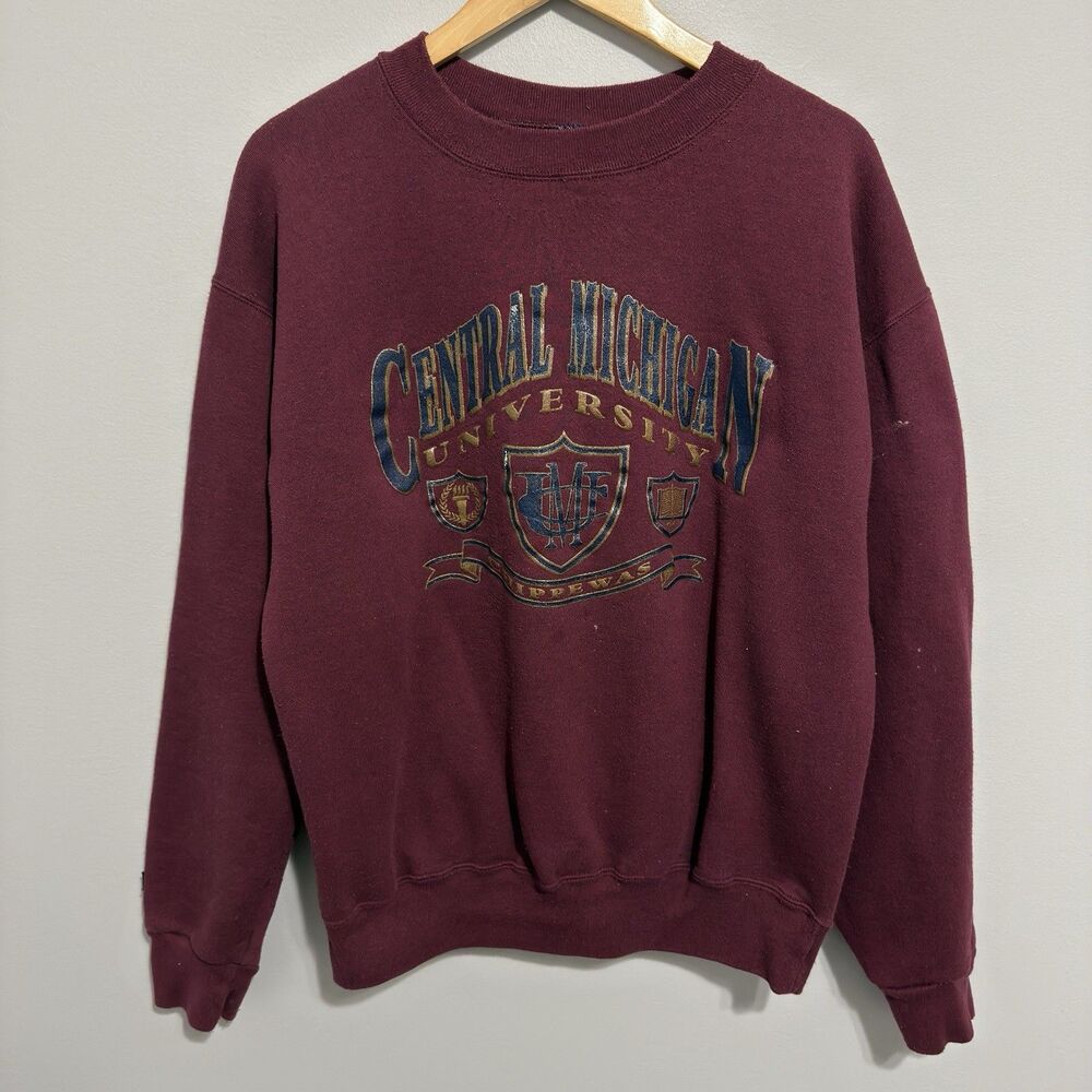 Vintage Central Michigan Chippewas Sweatshirt Men XL Jansport 90s Made in USA
